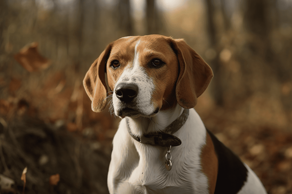Adorable hound dog outdoors, a perfect example of a well-cared-for pet in natural surroundings.
