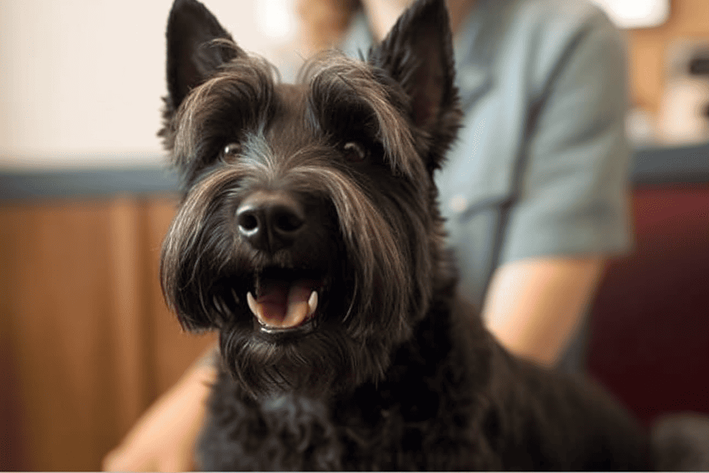 Husky dog being groomed at dog grooming salon. Professionally washed, styled, and cared for. Perfect for dog grooming services.