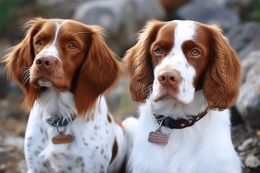 Dogfix.com, Brittany spaniel dogs, outdoor pet photography, friendly hunting dogs, adorable dog portraits, loyal family pets, energetic countryside dogs.