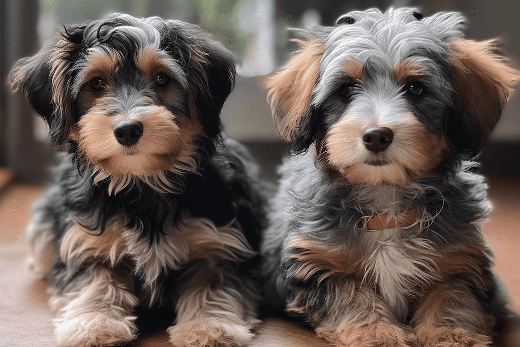 2. Adorable Dachshund puppies with fluffy fur and expressive eyes, perfect for dog lovers and pet care topics.