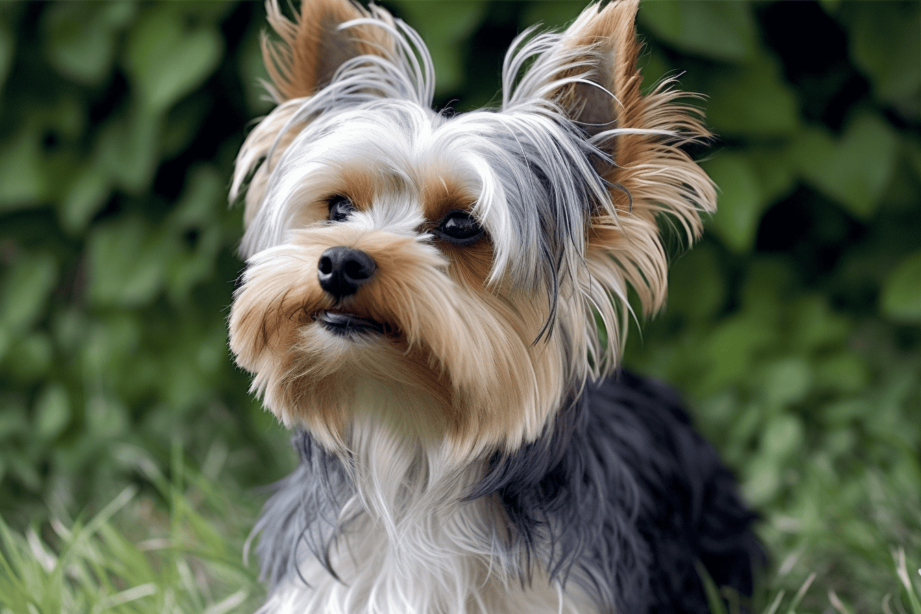 Yorkshire Terrier dog enjoying nature for pet care and dog grooming tips.