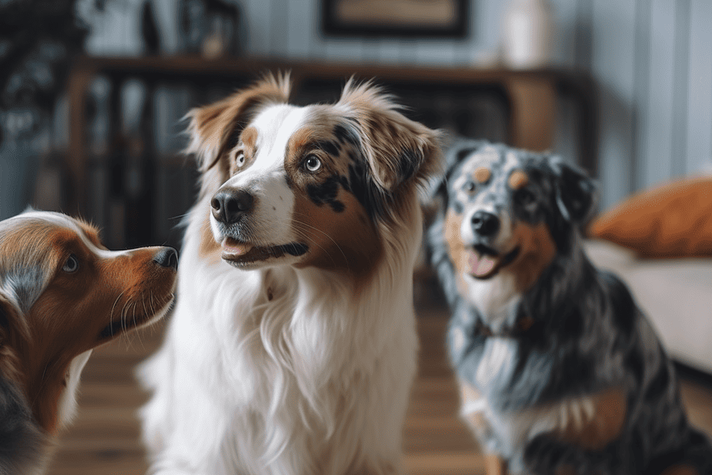 Australian Shepherd Dogs.