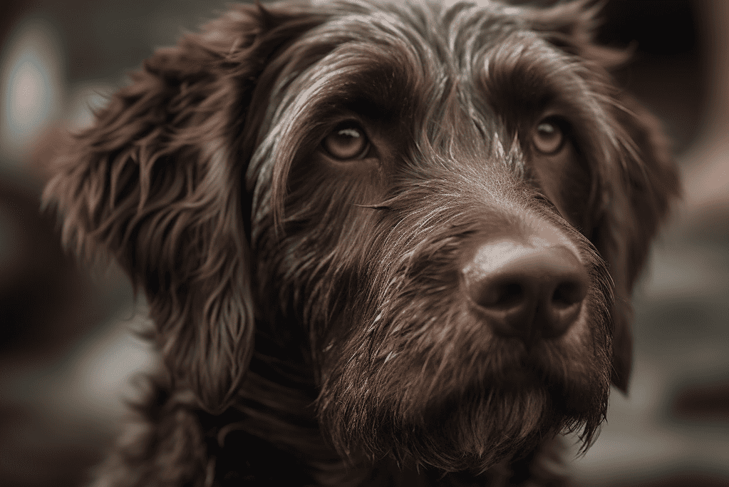 High-resolution image of a brown Labrador Retriever with soulful eyes, showcasing the breed's gentle and friendly nature.