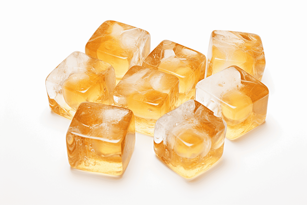 Ice cubes to keep dogs cool and hydrated during hot weather.