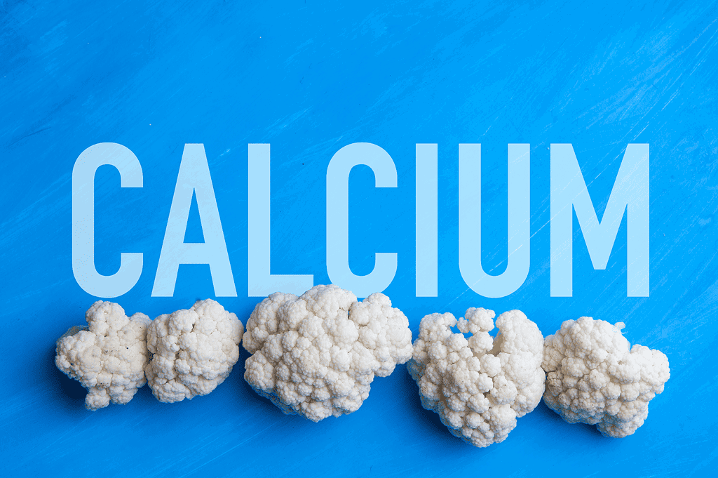 Healthy cauliflower with calcium benefits for dogs and humans.