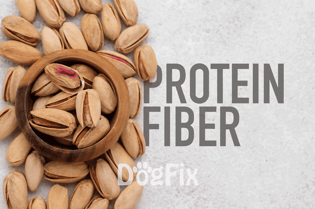 Pistachios with healthy protein and fiber for dogs and humans.