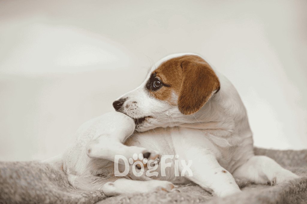 Cute Jack Russell puppy playing.