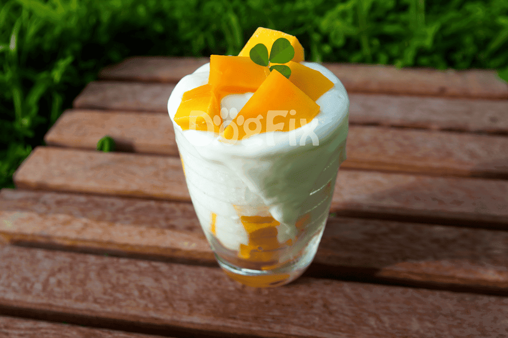 Delicious mango and yogurt parfait with fresh fruit, perfect for summer refreshment.