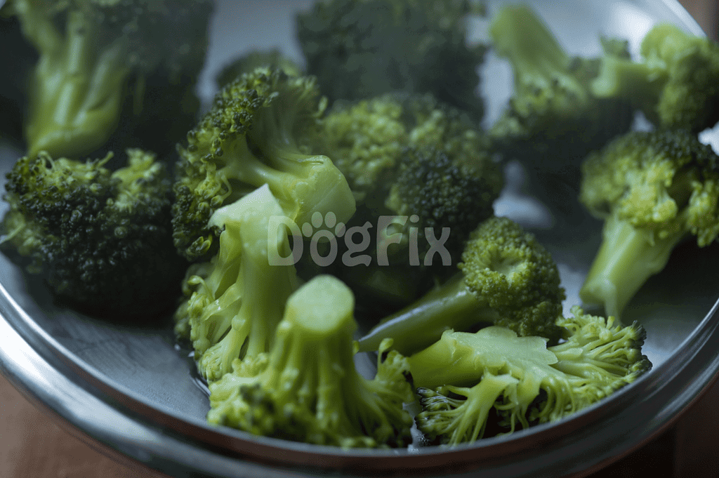 Healthy broccoli for dogs' treats and dietary supplements.
