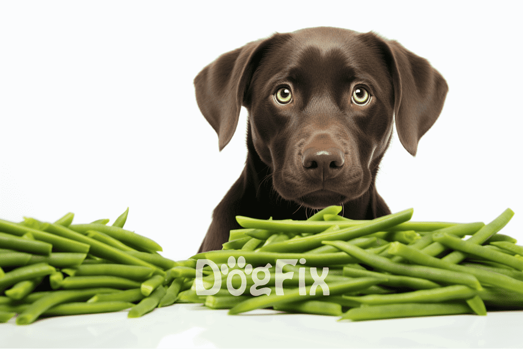 Healthy dog snack with green beans, natural dog treats for weight management and overall wellness.