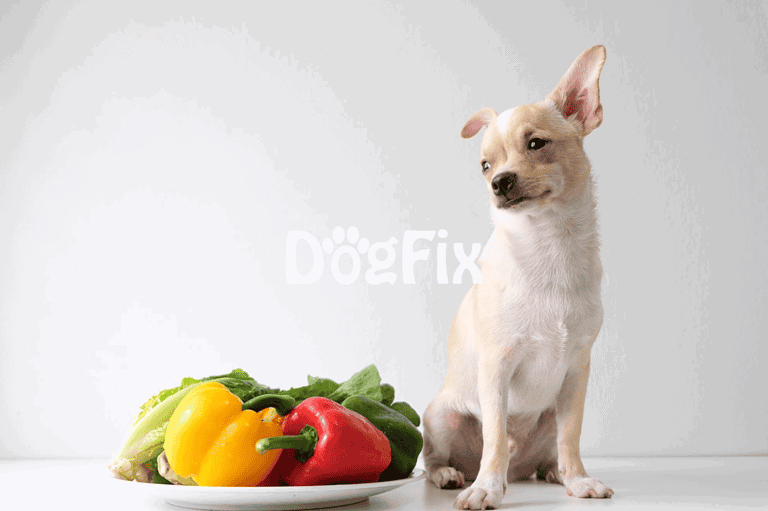 Fresh vegetables for dog health and nutrition.