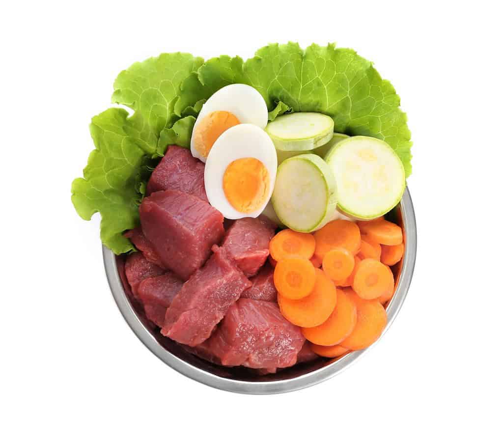 Fresh ingredients for dogs' health and nutrition.