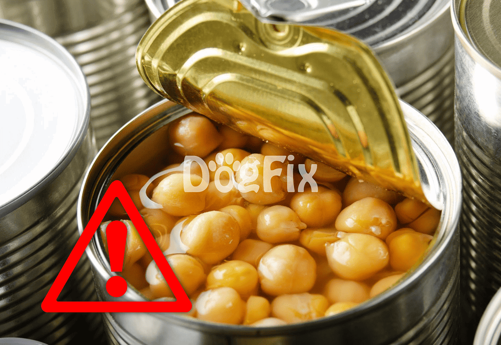 High-quality canned chickpeas, ideal for dog nutrition, available at Dogfix.com.
