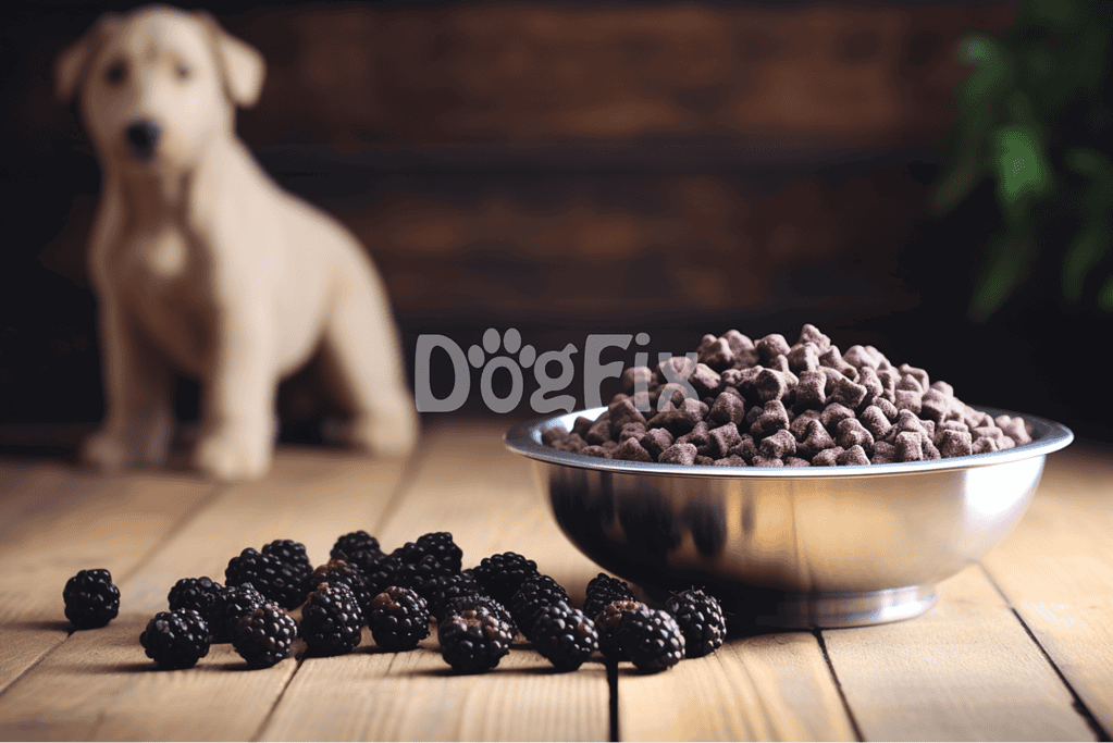 High-quality dog food featuring blackberries, healthy dog nutrition, pet food options.