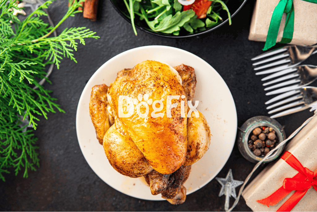 Delicious roasted chicken garnish for holiday dinner.