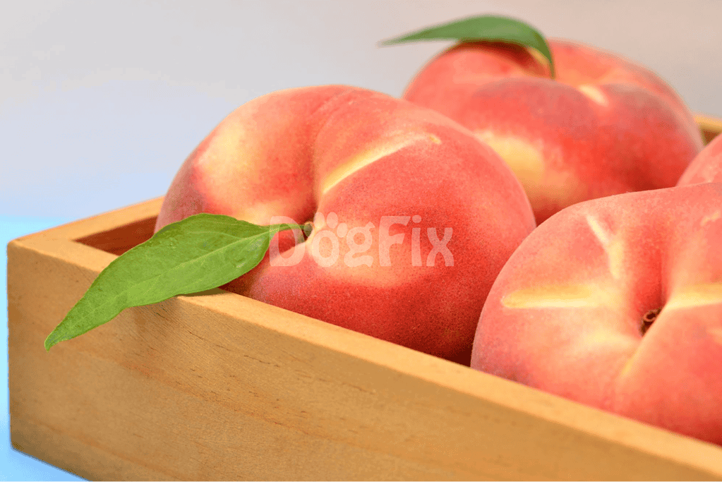 Fresh peaches in a wooden basket, perfect for healthy fruit lovers and nutritious snacks.