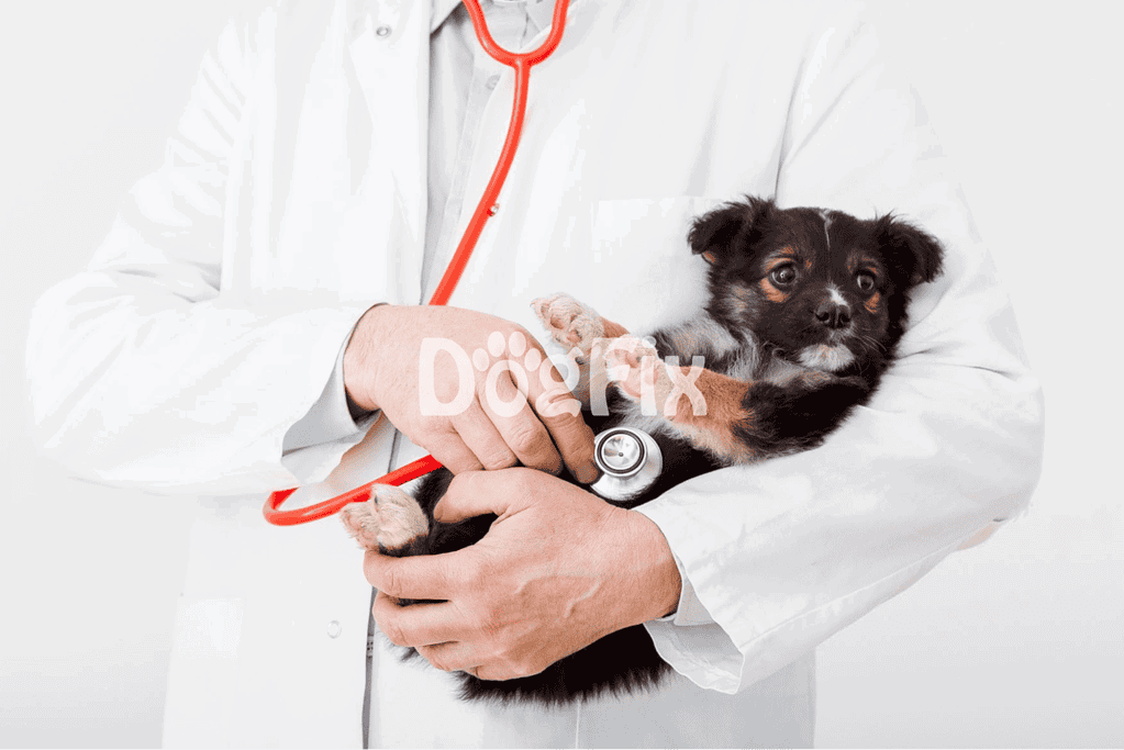 Puppy and dog vet checkup, health exam, veterinary consultation, canine health services.