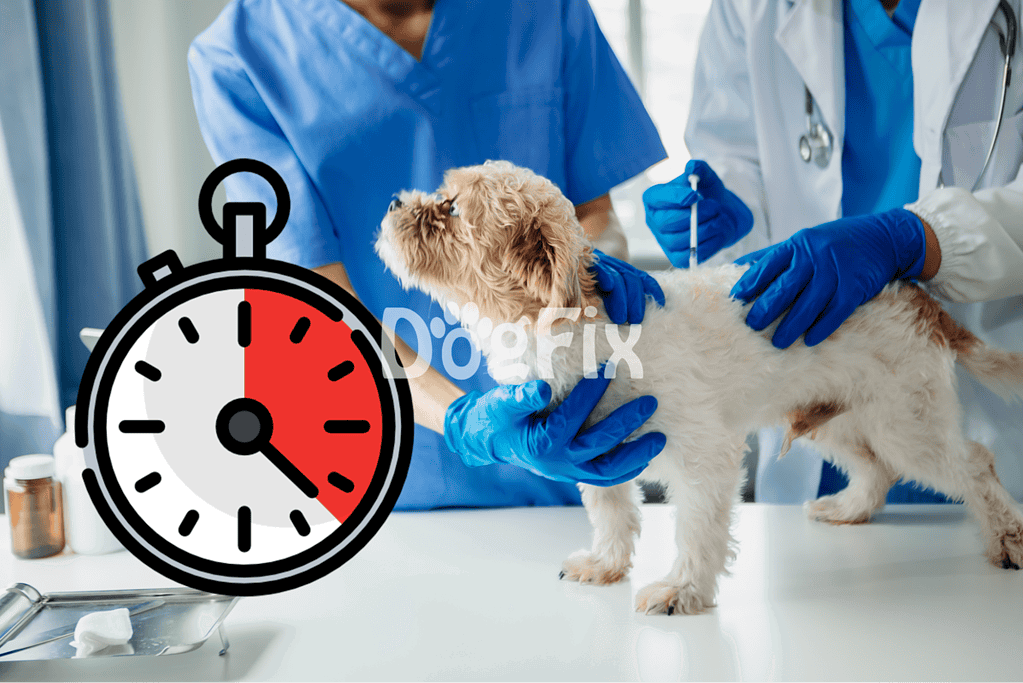 Compassionate vet team treats a small fluffy dog with urgency.