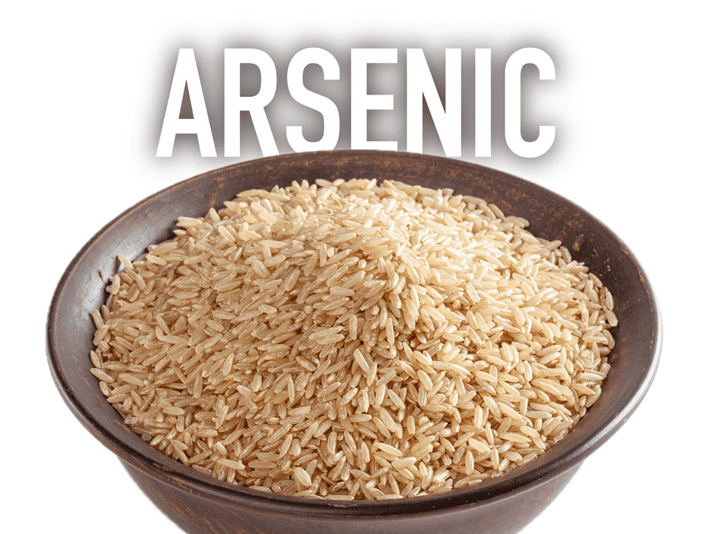 Warning about arsenic in rice affecting health and safety.
