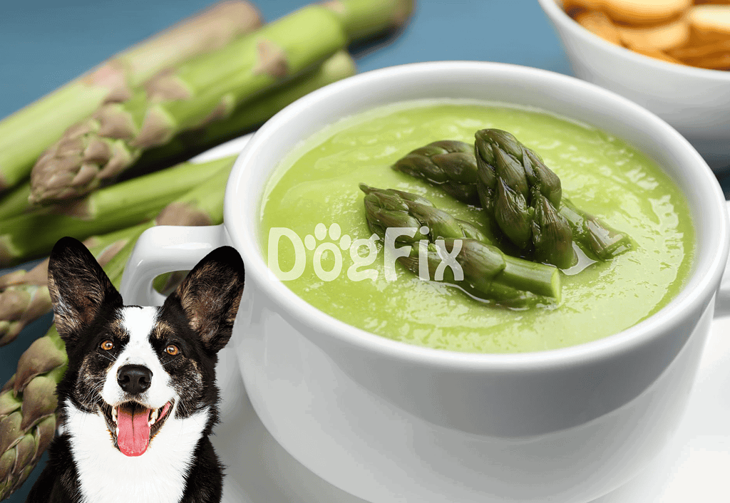 Healthy dog food image with dog fix branding.