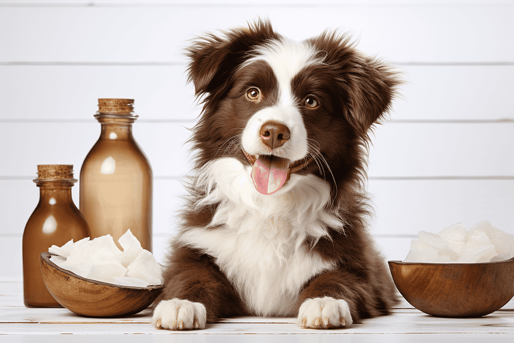 Dog grooming, fur care, healthy coat.
