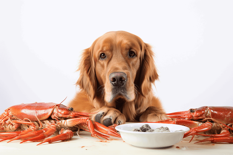 High-quality dog food with lobster and seafood ingredients.