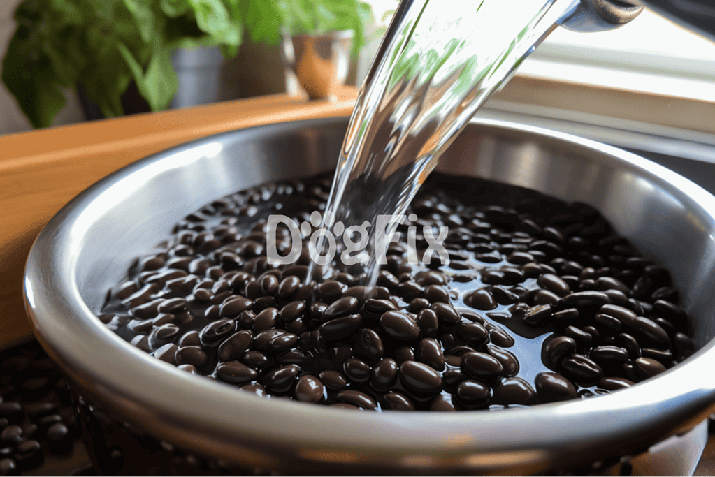Clean coffee beans in a bowl with water, suitable for roasting or grinding.