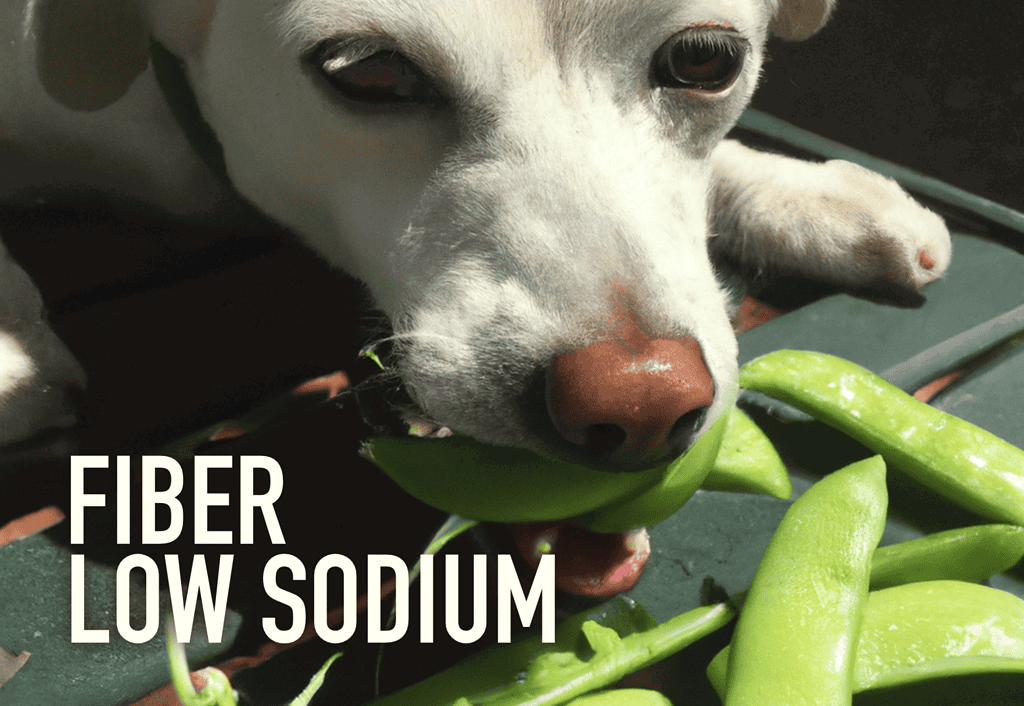 High-fiber, low-sodium dog food for healthier digestion.