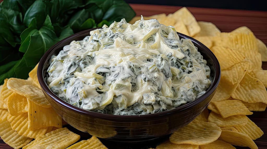 Close-up of creamy cheese spread with smooth texture and swirled appearance.