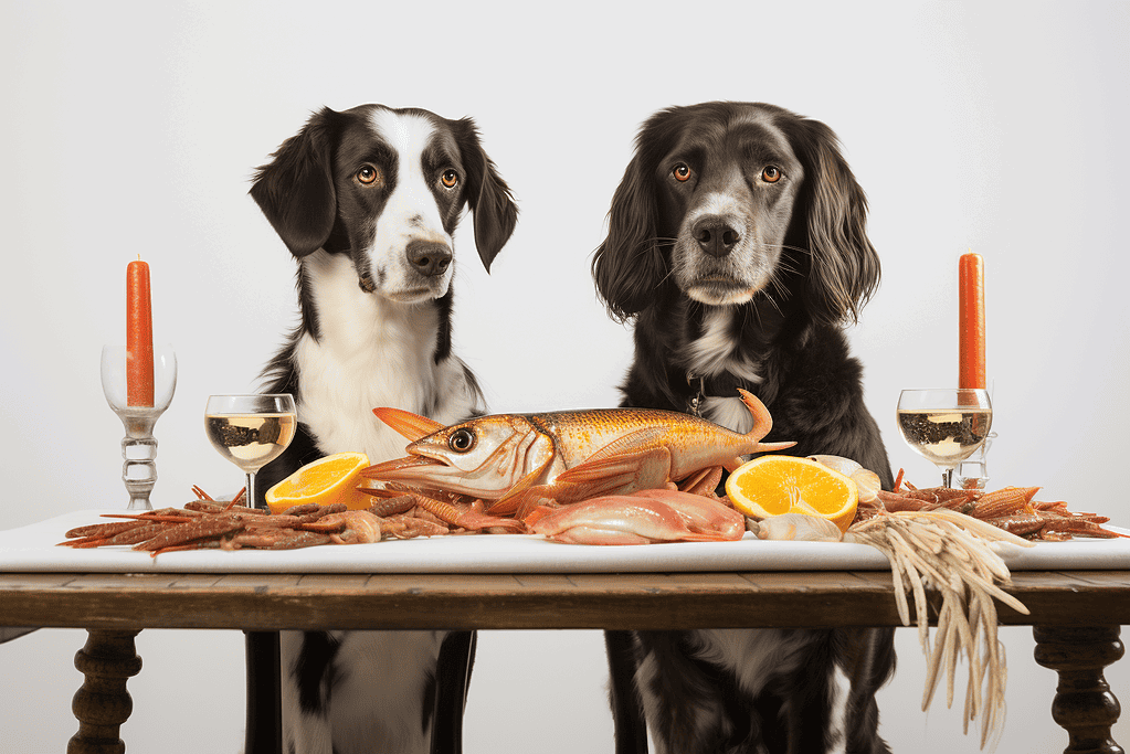 High-quality fish and seafood for dogs, healthy and nutritious dog food with fresh ingredients.