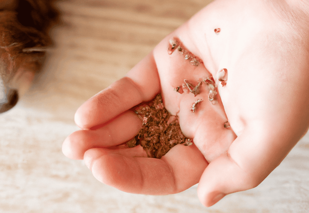 Close-up of a person’s hand giving a treat to a dog for training or rewards.