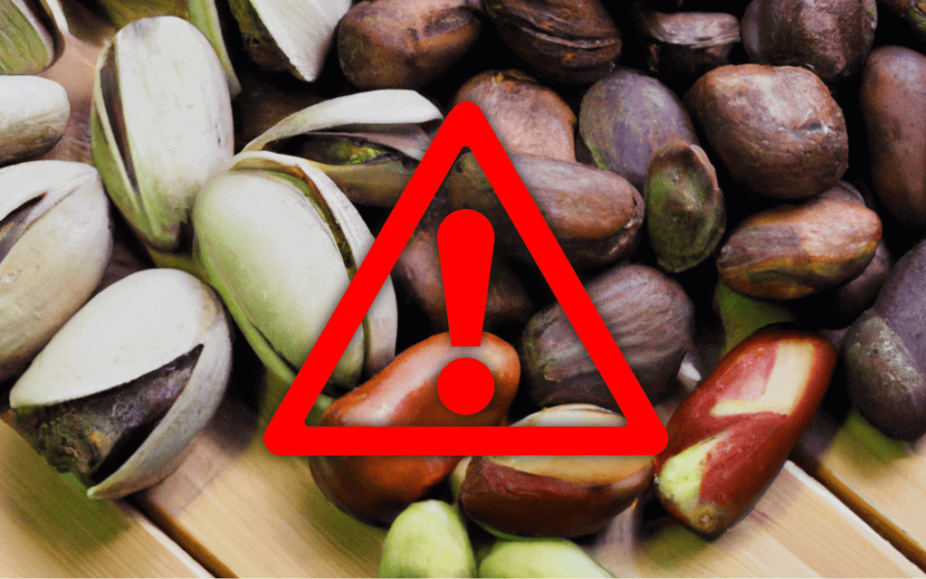 Nuts pose choking risk to dogs, avoid feeding them to your pets.