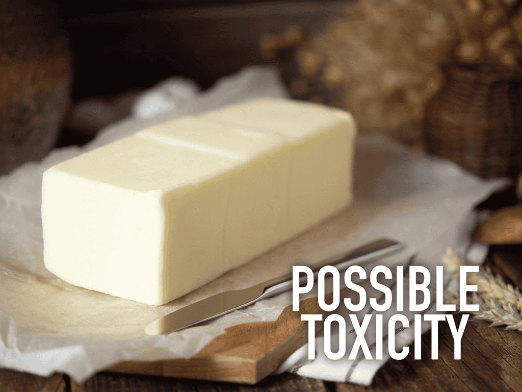 Pet-safe butter with no potential toxicity for dogs, suitable for dog treats.