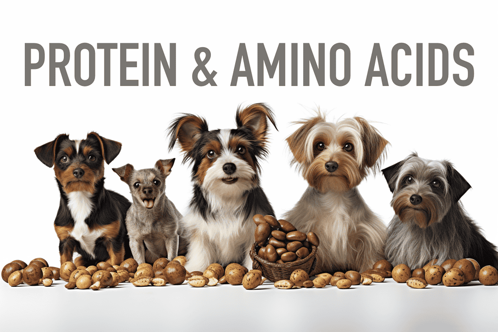 Dog protein and amino acids for optimal health and nutrition.
