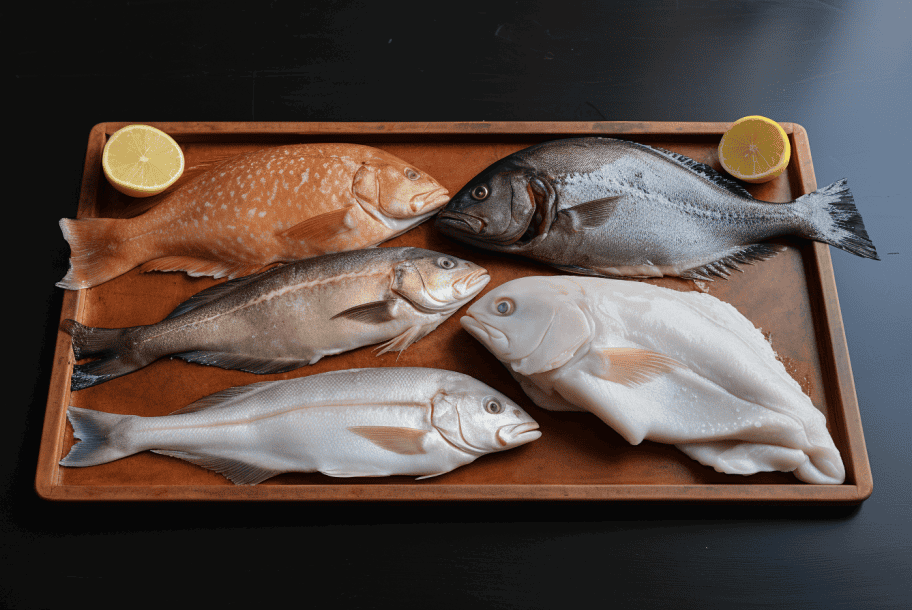 Fresh fish selection suitable for dog diets, nutritious, and healthy protein source.
