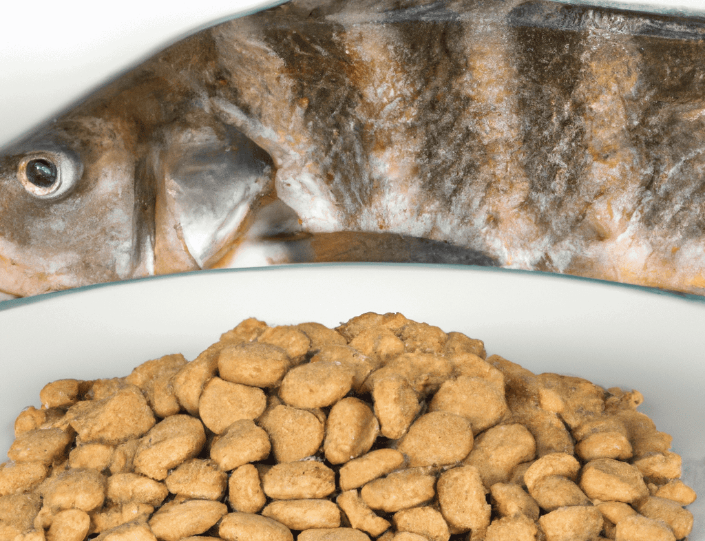 High-quality dry fish food for dogs, rich in nutrients and protein. Ideal for healthy digestion and shiny coat.
