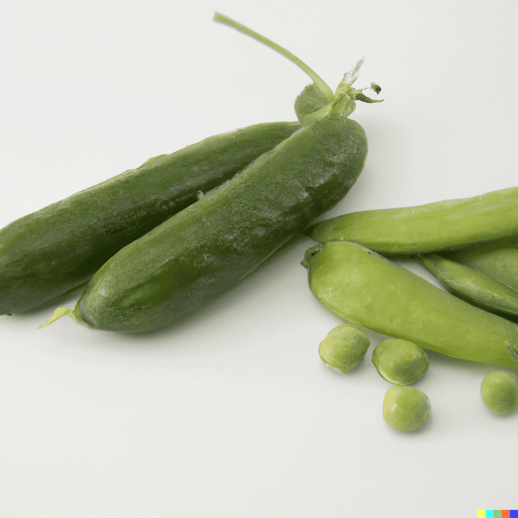 green peas and cucumber