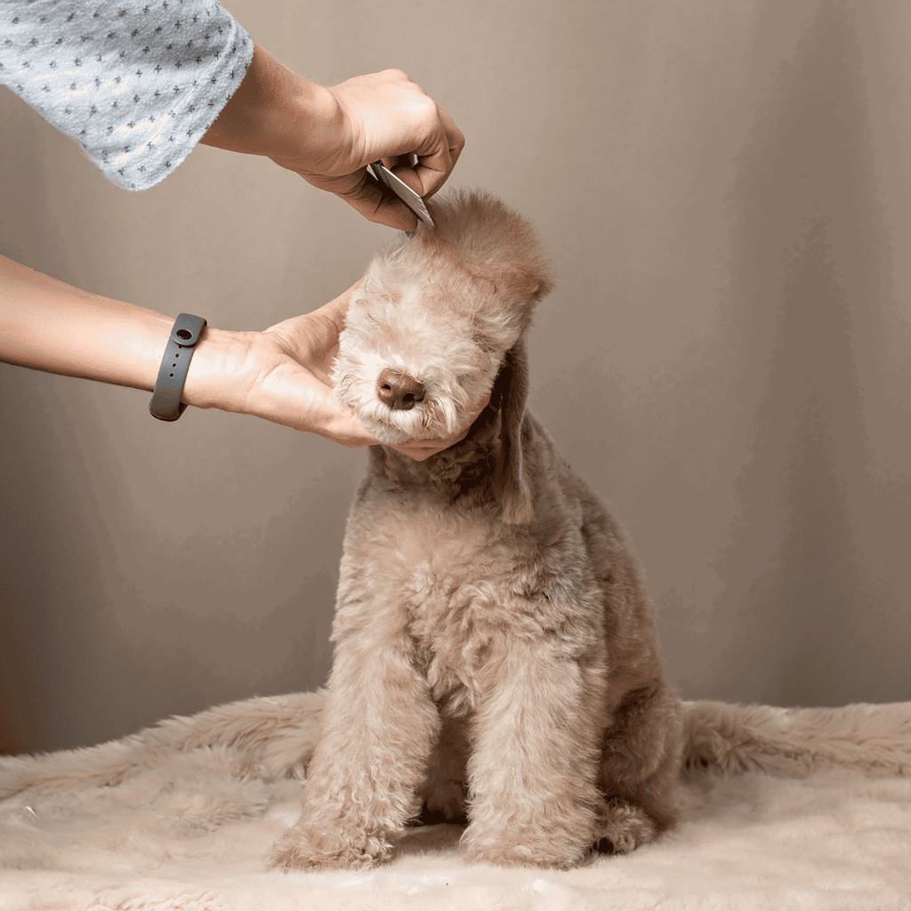 Dog grooming service at home and professional groomers.
