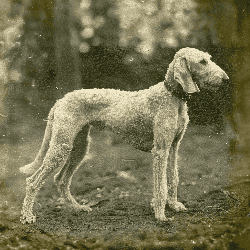 Dog with a trainer, outdoor training session in progress.