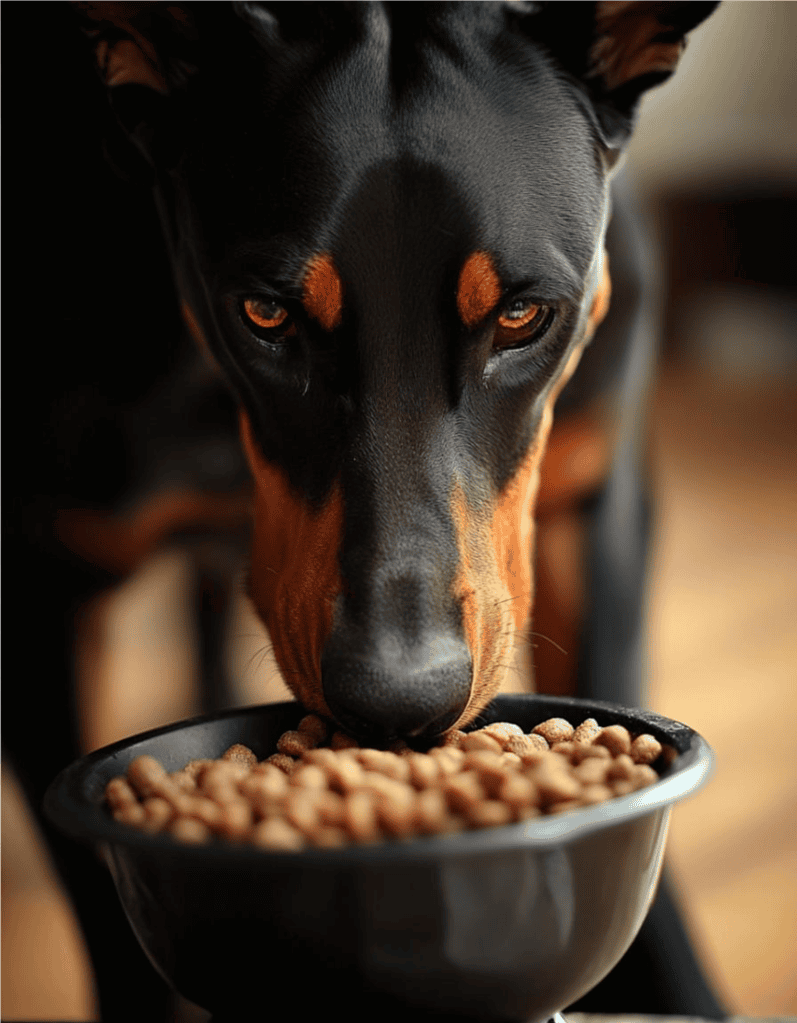 Dog nutrition, healthy feeding, pet food, dog diet, delicious pet meal.