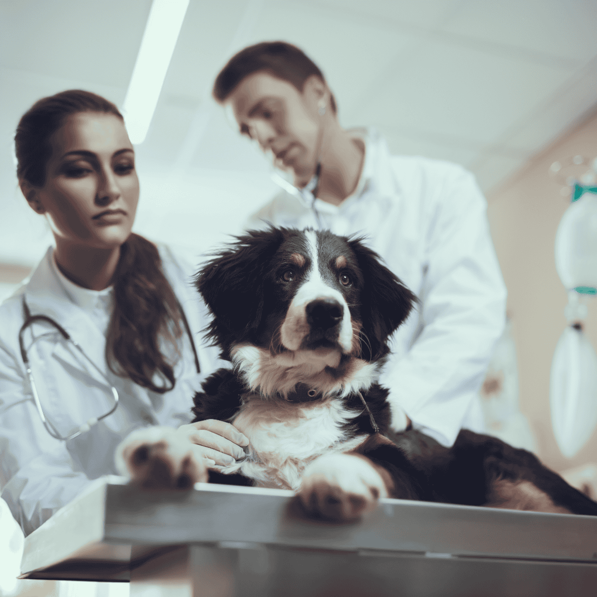 Compassionate dog vet exam with caring professionals ensuring pet health and wellness.