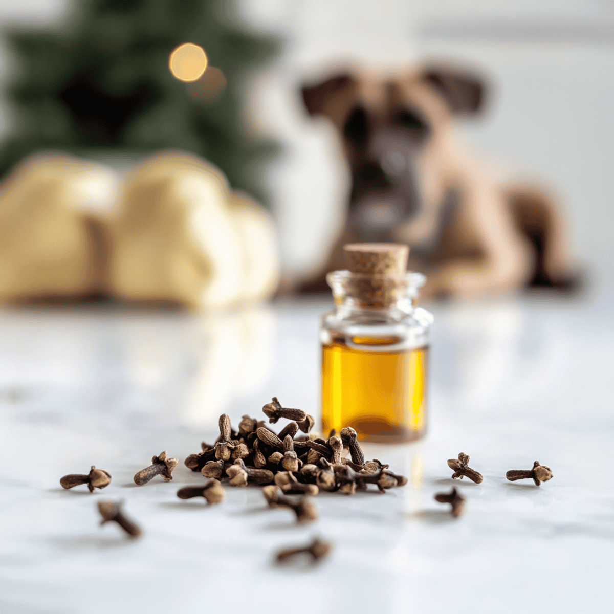 Natural dog health remedies with essential oils and spices.