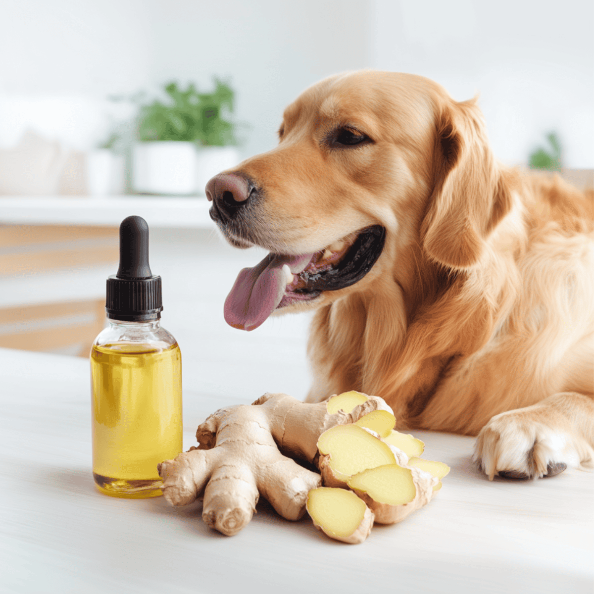 High-quality ginger, turmeric, and herbal supplement for dog wellness.
