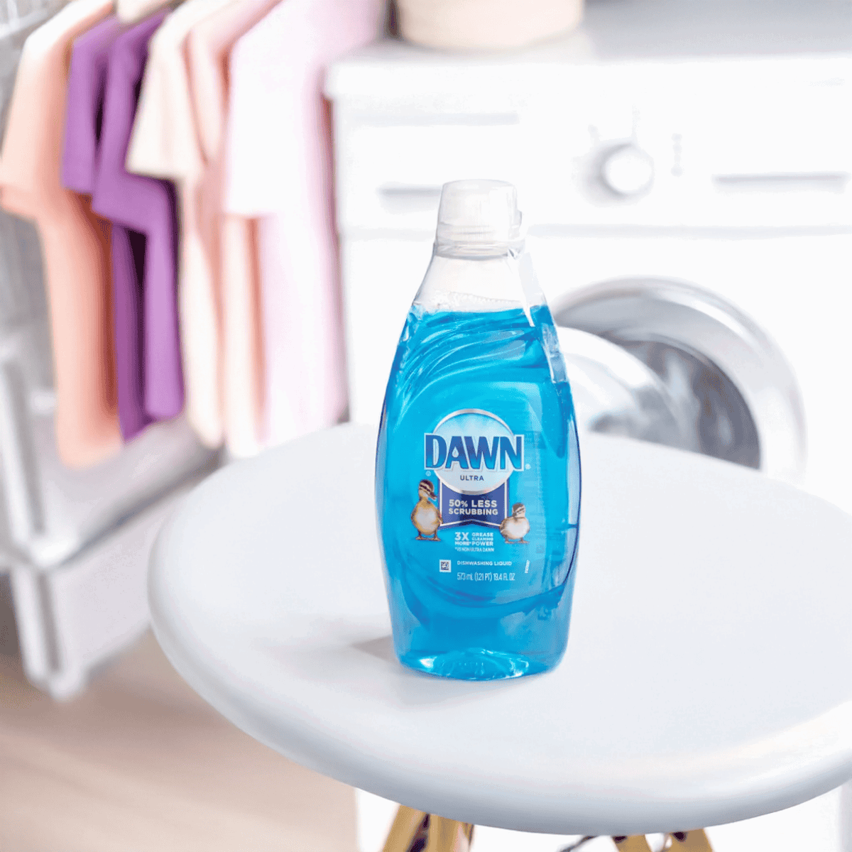 Effective cleaning with Dawn Ultra dish soap for household and pet-safe sanitation.