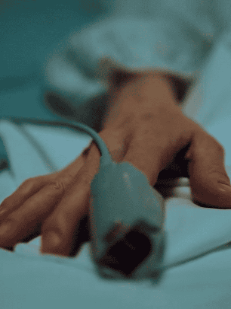 Close-up of a pet receiving urgent veterinary treatment in hospital.