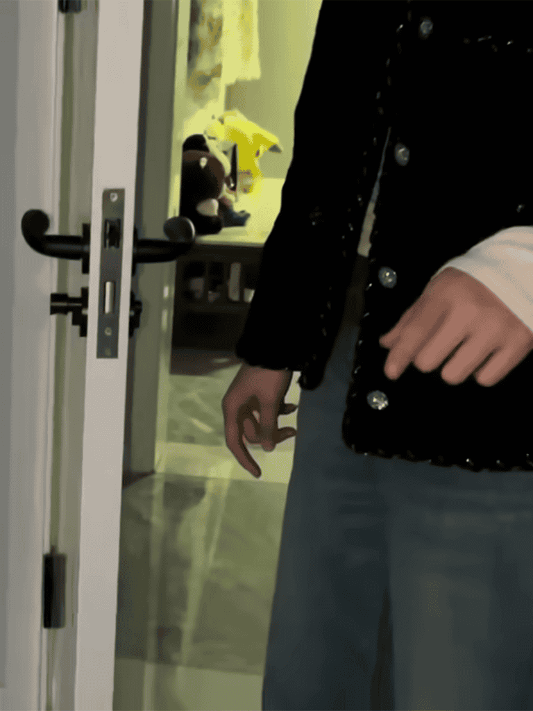 Dog gate with secure latch for pet safety.